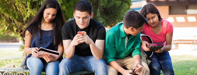 Teens on smart phones