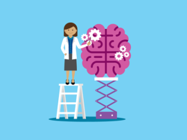 illustration of doctor and brain