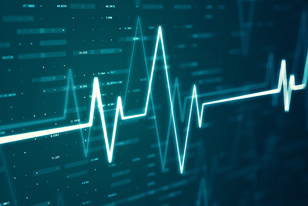Blue ekg screen