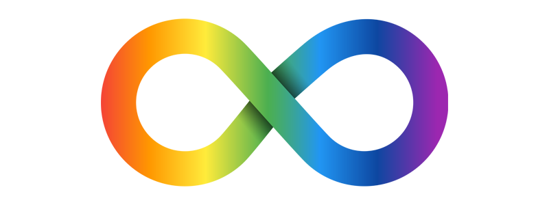 Autism rainbow infinity symbol