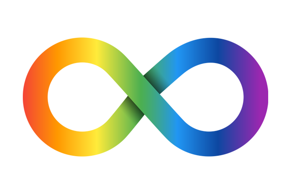 Autism rainbow infinity symbol