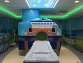 MRI scanner in exam room