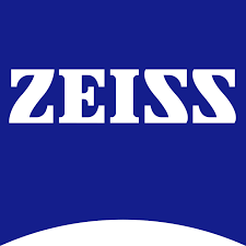 Zeiss logo with blue background and white text